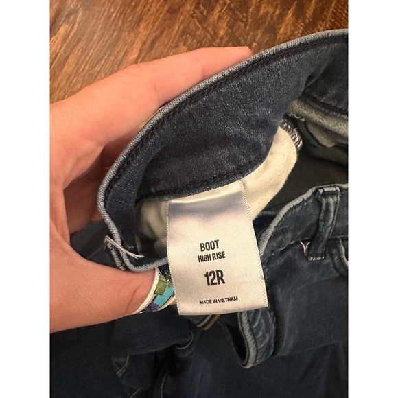 EXPRESS Jeans Womens Size 12R Dark Blue Wash High Rise Bootcut 5-Pocket Classic - Picture 5 of 7